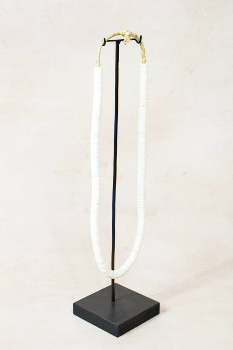 Handcrafted Ostrich Eggshell Heishi Necklace - 217.7