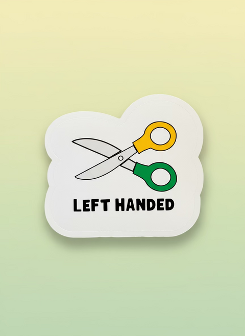 Left Handed Scissors Sticker | Funny Lefty Vinyl Sticker | Gift