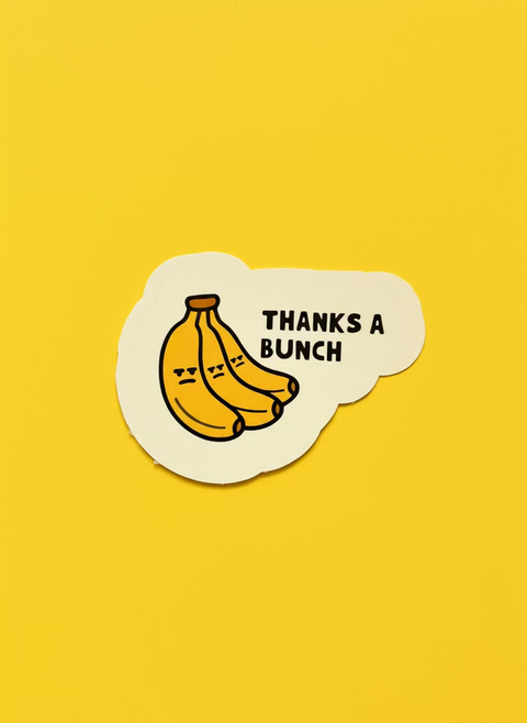 Thanks a Bunch Sticker | Cute Flowers Vinyl Sticker