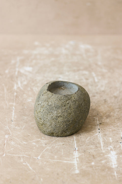 River Stone Candle Holder - 62B.3