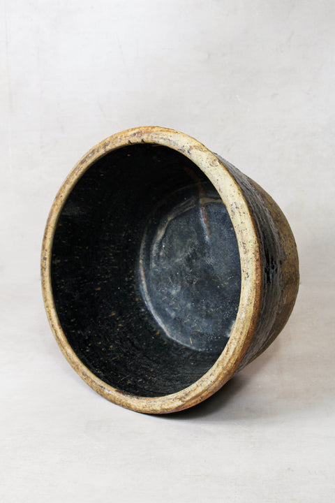 Wabi Sabi Antique Dark Glazed Terracotta Bowl Small- 188.3