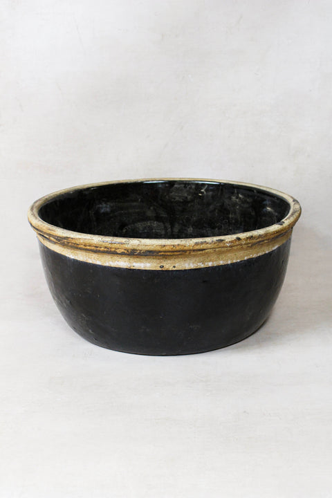 Wabi Sabi Antique Dark Glazed Terracotta Bowl Small- 188.4