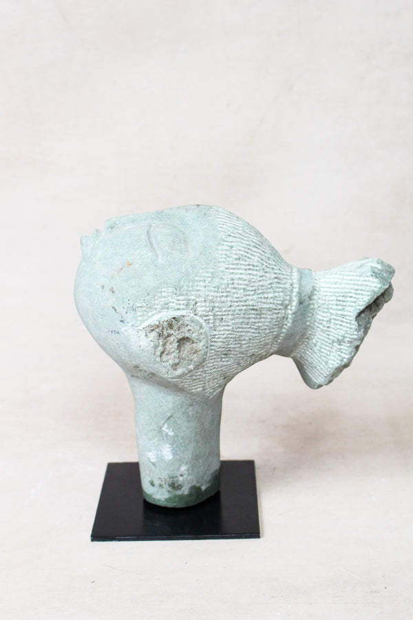 Stone head sculpture by Rizimu Chiwawa Zimbabwe 30.7