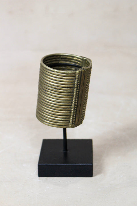Antique Ethiopian Cast Silver-Toned Bracelet (Dure) - 58.2