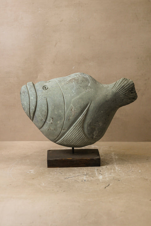 Steinfischskulptur – Simbabwe – 35,8