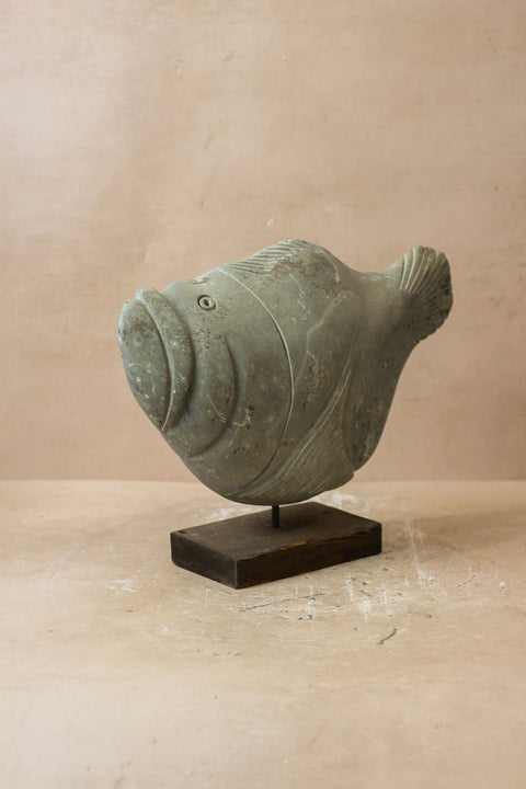 Steinfischskulptur – Simbabwe – 35,8