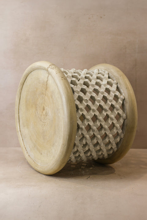 Bamileke Tisch - Natur/Weiß