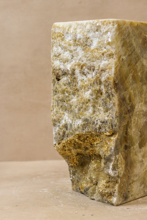 Onyx Side Table Pedestal Raw - Solid - No 1