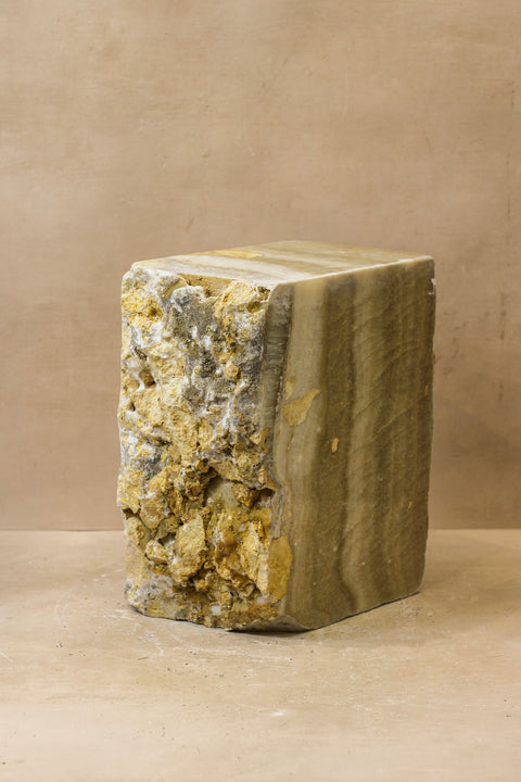 Onyx Side Table Pedestal Raw - Solid - No 2