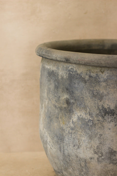 Big Old Grey Asian Pots - L005