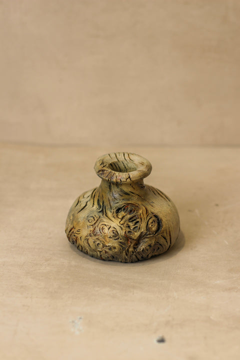Vintage kleine Holzvase - Nr. 3