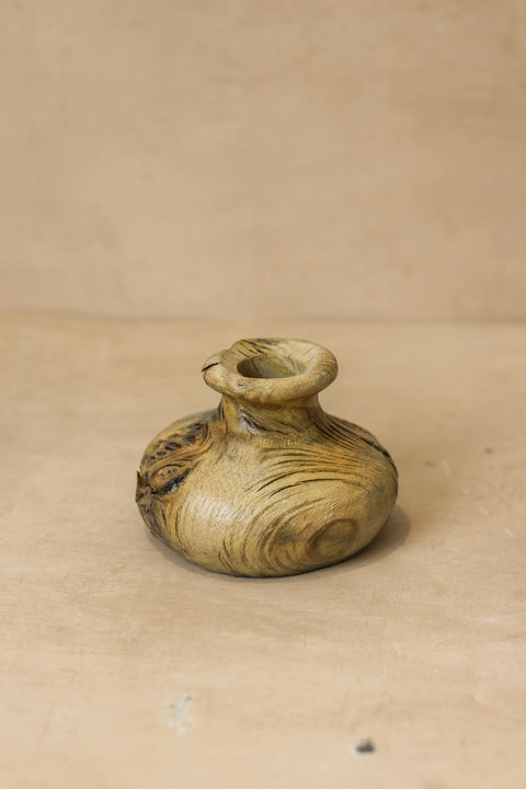 Vintage kleine Holzvase - Nr. 3