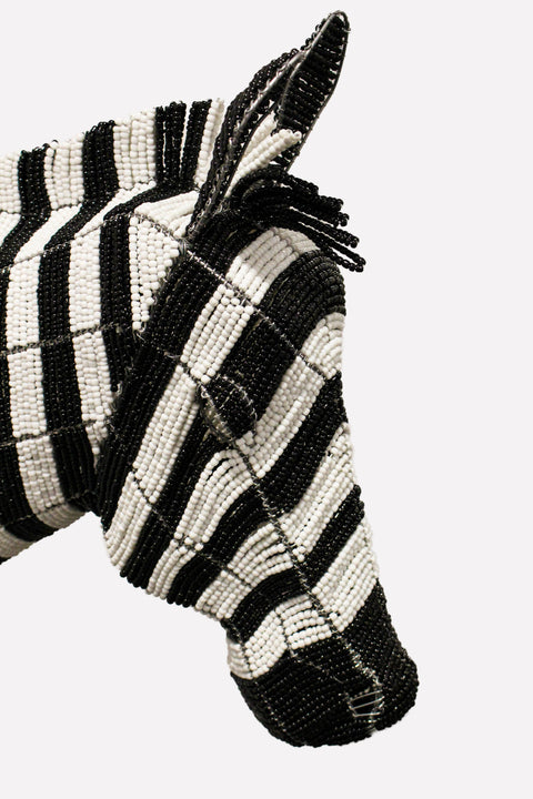 Beaded Zebra Wall Sculpture- Hand made - 17.10