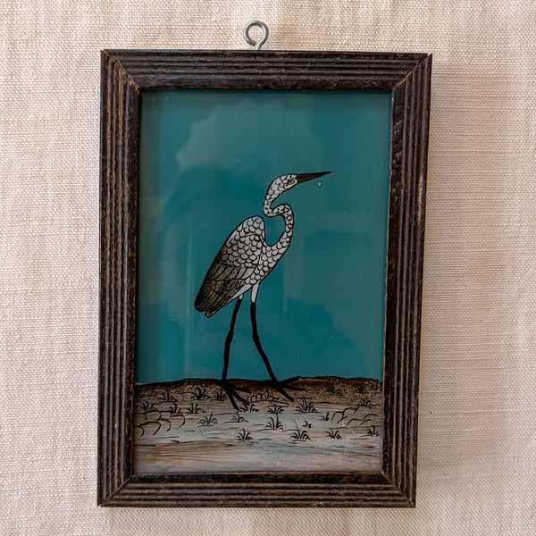 STORK 2 Indian glass painting