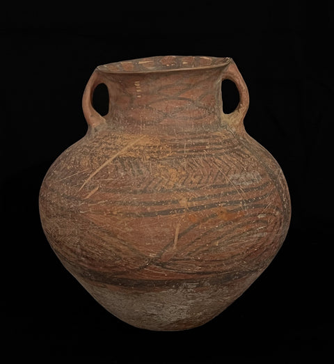 INDUS VALLEY CIVILISATION - A GOOD LARGE PAINTED TERRACOTTA VESSEL