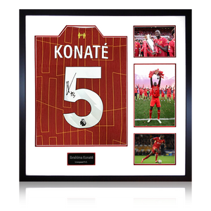 Ibrahima Konaté Signed Liverpool Shirt Elite Frame (ACG Cert)