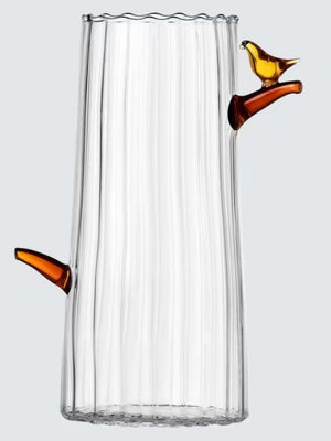 Ichendorf Milano Birds: Glass Vase with Amber Bird