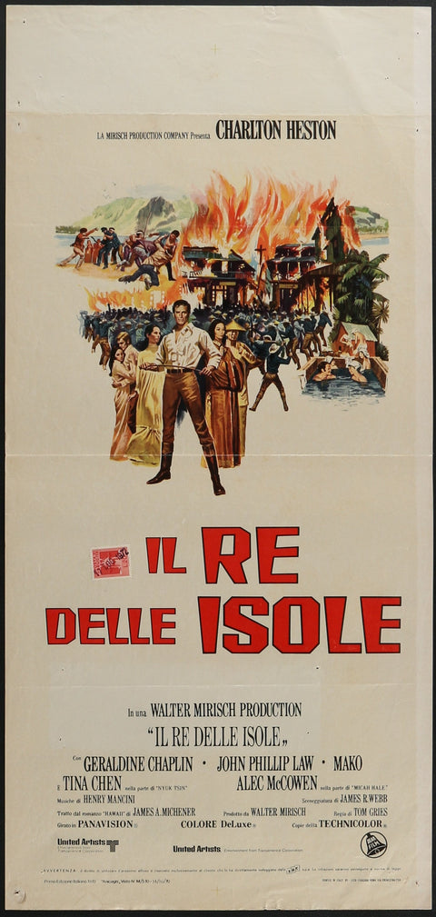 Les Hawaiens - Il Re Delle Isole (1970) Affiche de film italienne originale