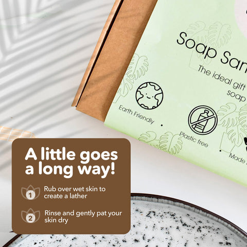 Soap Sampler Gift Set | 8 x 25g Mini Travel Soaps | Natural Handcrafted Letterbox Gift | Vegan, Plastic-Free Skincare