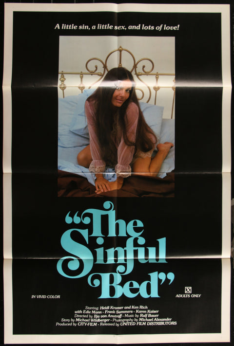 Affiche de film originale américaine (One Sheet) du film The Sinful Bed (1974)
