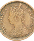 India – British Queen Victoria 1893 Half Pice Cooper Coin