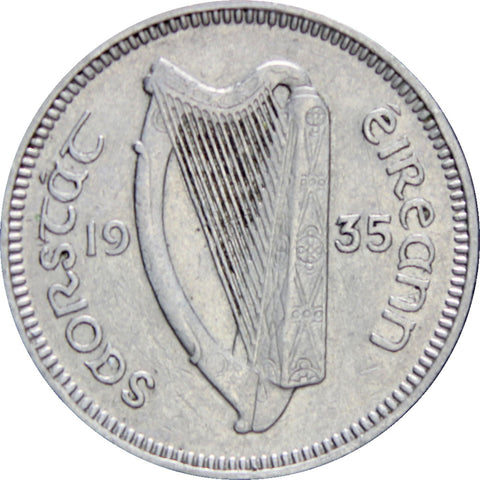 Ireland 1935 3 Pence, 3 Pingin ½ Reul Coin