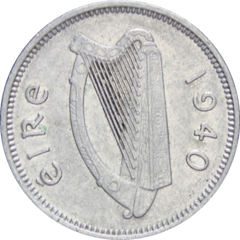 Ireland 1940 3 Pence, 3 Pingin ½ Reul Coin