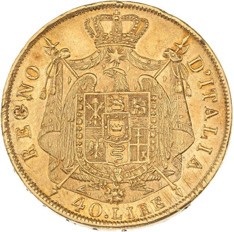 Italy. 40 Lire 1814-M Napoleone
