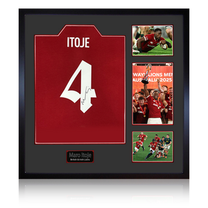 Maro Itoje Signed British & Irish Lions 2025 Shirt Elite Frame