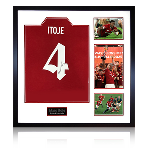 Maro Itoje Signed British & Irish Lions 2025 Shirt Elite Frame