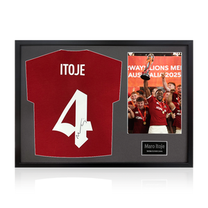 Maro Itoje Signed British & Irish Lions 2025 Shirt Classic Frame