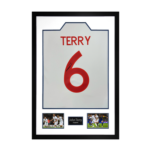 John Terry Signed England Shirt Premium Frame