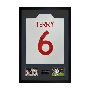 John Terry Signed England Shirt Premium Frame