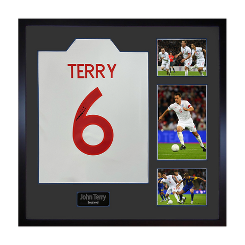 John Terry Signed England Shirt Elite Frame