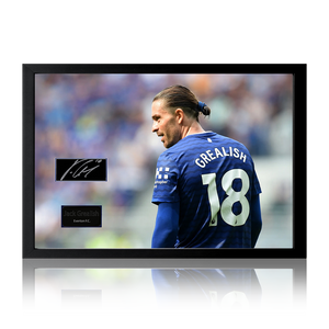 Jack Grealish Signed Everton Plaque Iconic Frame.