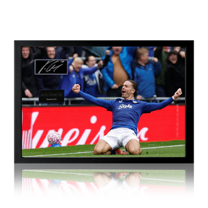 Jack Grealish Signed Everton Plaque Iconic Frame.