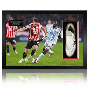 Jack Robinson Signed & Match-Worn Sheffield United Boot Iconic Frame #1