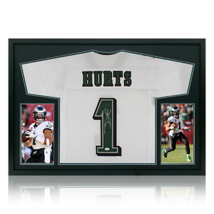 Jalen Hurts Signed Philadelphia Eagles Jersey Ultra Premium Frame (JSA)