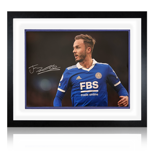 James Maddison Signed Framed Leicester City Deluxe Mount Frame