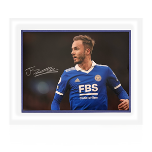 James Maddison Signed Leicester City Deluxe Mount