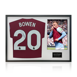 Jarrod Bowen Signed West Ham United Shirt Classic Frame.