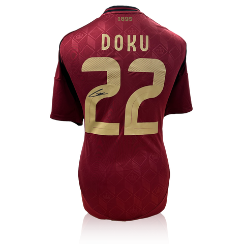 Jérémy Doku Signed Belgium Shirt