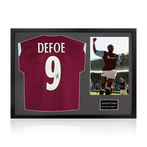 Jermain Defoe Signed West Ham Shirt Classic Frame