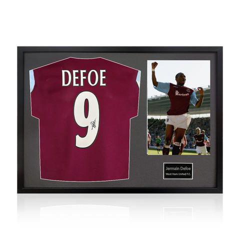 Jermain Defoe Signed West Ham Shirt Classic Frame