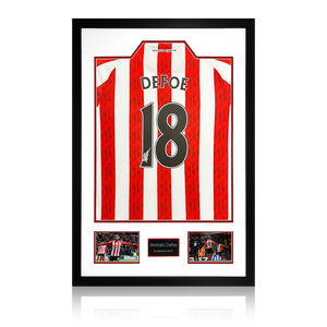 Jermain Defoe Signed Sunderland Shirt Premium Frame