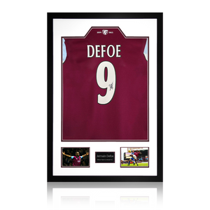 Jermain Defoe Signed West Ham Shirt Premium Frame
