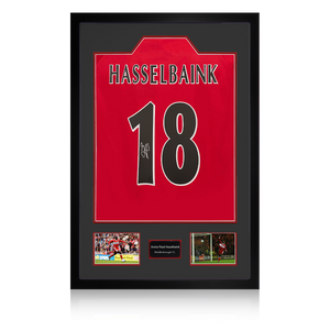 Jimmy Floyd Hasselbaink Signed Middlesbrough Shirt Premium Frame