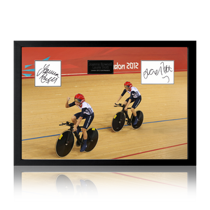 Joanna Rowsell & Laura Trott Signed 2012 London Olympics Cut Iconic Frame
