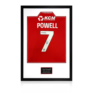 Joe Powell Match-Worn & Signed Rotherham United Shirt Premium Frame