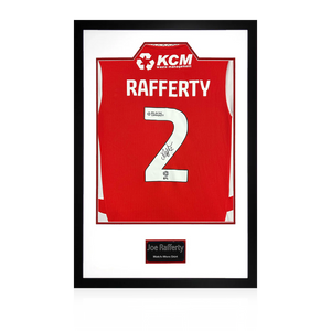 Joe Rafferty Match-Worn & Signed Rotherham United Shirt Premium Frame